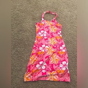Colorful halter dress